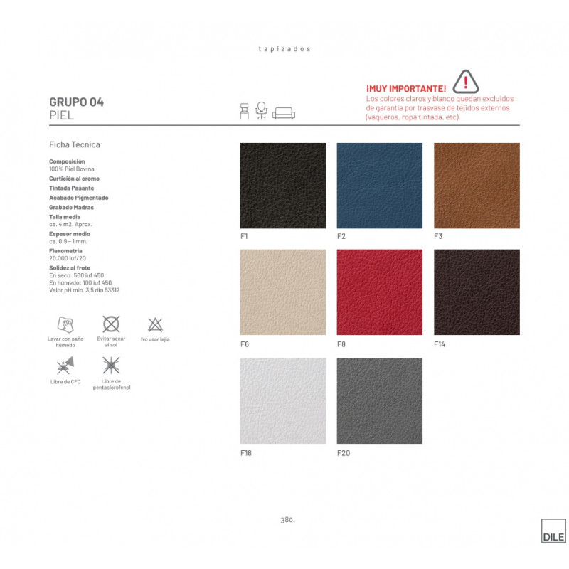 COLORES TAPIZADO GRUPO 04 PIEL COLORES TAPIZADO GRUPO 04 PIEL